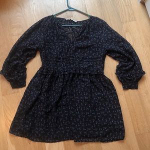 Sheer tiny flower print Zara dress